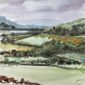 Aquarelle et craie 40x30